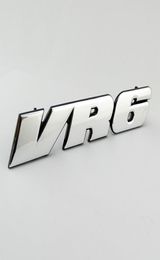 Chrome 3D Sticker VR6 Car Grill Badge Emblem Decal MK3 Grille Auto Logo for VW Golf Corrado Jetta Passat4224442