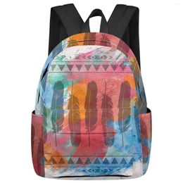 Backpack Retro Medieval Symbolism Feather School Bags For Teenager Girls Bookbag Men Backbag Shoulder Bag Laptop Mochila