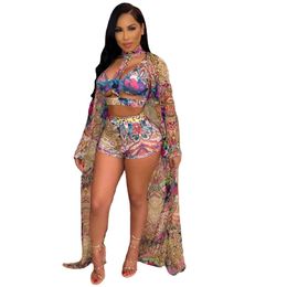 New Design Swimwear All Over Printing Bikini Cover Up Swimsuit Women Sexy