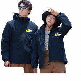 mens autumn Jacket Custom logo m outdoor Hiking travel thick woman Jacket Embroidery Logo Waterproof fishing Coats M5xY#