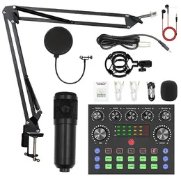 Microphones BM800 Microphone And Sound Card Full Set For Smartphone Live Karaoke Game