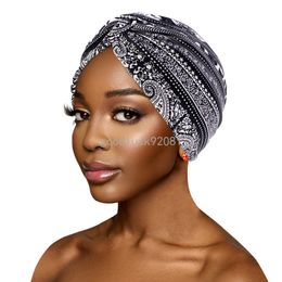 New Women flower Cotton Knotted Turban Hat Cross Twist Cap Scarf Cancer Chemo Beanies Cap Head Wrap Headwear Hair Accessories