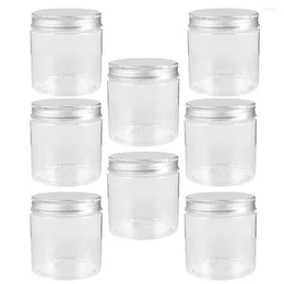 Storage Bottles 8 Pcs Sugar Scrub Jars Mason Household Jam Plastic Sealing Honey Pot Frosted Tiny