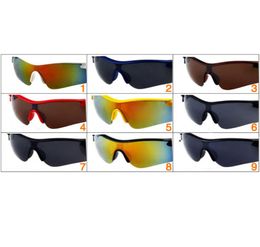Classic Cycling Sunglasses Dazzle Colour Mens Sun Glasses in USA Onepiece Black Dark Lens Cool Design Sunshades Outdoor Motorcycle9587360
