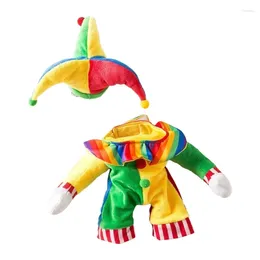 Dog Apparel Pet Cosplay Clown Costume For Cat Dogs Halloween Festival Party Props Outfit Holiday Dress Up Hat Puppy Po