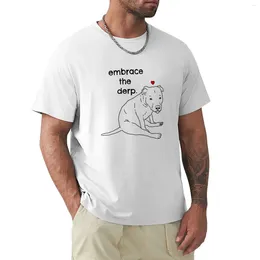 Men's Polos Derpy Dog Pitbull Funny T-Shirt Customizeds Customs Design Your Own Edition T Shirt Men