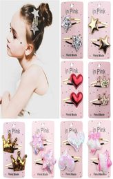 72 Colours Baby Girl Hairpin Headband Pentagram Hair Heart Shaped Baby Hair Pins Crown CHair Accessories Cute Hair Bands7724175