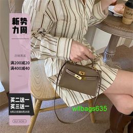 Ky Tote Bags Trusted Luxury Leather Handbag Racecoice Bag High Grade Elephant Grey Leather Lady Bag Mini Portable Diagonal Bag have logo HBP0