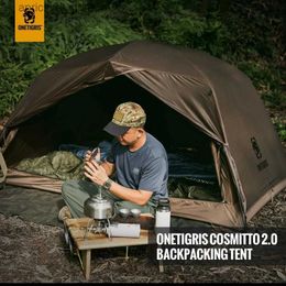 Tents and Shelters OneTigris COSMITTO 2.0 Backpack Tent 3-Season Easy Setup Instant 2 Person Camping Tent for Hiking Trekking Fishing24327