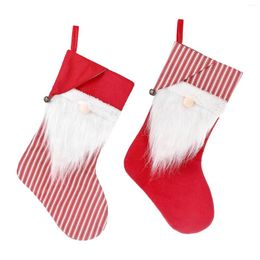 Hangers Christmas Stocking Wrapping Bag Treat Knit Gift For Home Party Favour