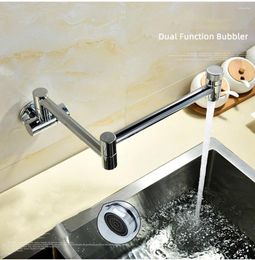 Bathroom Sink Faucets Single Rod Rotary Folding Faucet Kitchen Wall Mounted Cold Pool