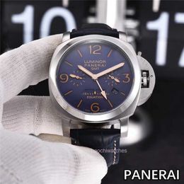 Luxury Watches for Mens Mechanical Watch Panerrais Men Automatic Leather Starp Pawnable Original 300m Waterproof Oem Cod Brand Italy Sport Wristwatches 09ac