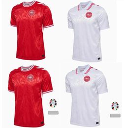 2024 25 Denmark soccer jerseys ERIKSEN HOME RED AWAY WHITE 24 25 HOJBJERG CHRISTENSEN SKOV OLSEN BRAITHWAITE DOLBERG football Shirts jersey