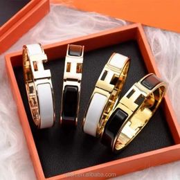 man bracelet designer Enamel Stainless Steel Fashion Charm Bangles Jewellery Gift Women Girls Wedding Party Cuff Fashion Bangles