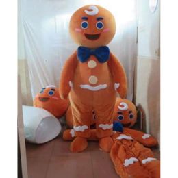 Mascot Costumes Mascot Costumes Halloween Christmas Gingerbread Man Mascotte Cartoon Plush Fancy Dress Mascot Costume UUV