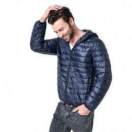 fgkks Men White Duck Down Jackets 2022 New Portable Hooded Down Coat Ultralight Winter Coat for Men Warm Windproof Down Parkas z2eL#