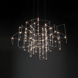 Stelle moderne brillanti Lampade a sospensione Apparecchio American Firefly Lampade a sospensione Villa Home Decor Lamparas Sala da pranzo Soggiorno Sala Lustres Ristorante Droplight