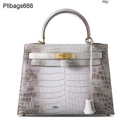 Designer Bag Handmade 5a Nile Himalayan White Womens Crocodile Leather Hand Have Logo