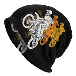 Berets FOUR MOTOCROSS Thin Skullies Beanies Autumn Spring Caps For Men Women Dirt Bike Motor Sport Ski Bonnet Hats
