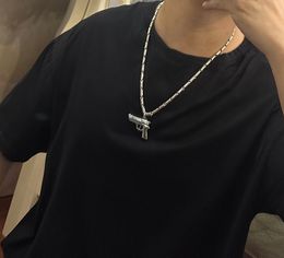 GUN necklace replica fine jewelry Saturn necklace punk cross Copper K Gold Plated with box necklace for men designer Valentine