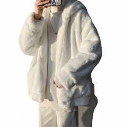 Mauroicardi inverno oversize bianco cappotto di pelliccia sintetica uomo con cappuccio manica Lg cerniera casual allentato soffice giacca per uomo stile 2021 a3GN #
