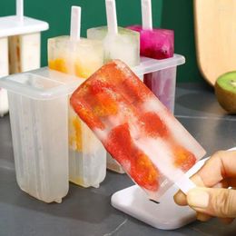 Baking Moulds Summer Ice Molds Cream Tools With Wooden Sticks Popsicle Mini Mold Reusable Easy Release Make