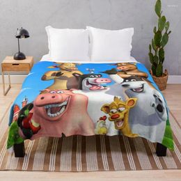 Blankets Back At The Barnyard Movie Character Kids Throw Blanket