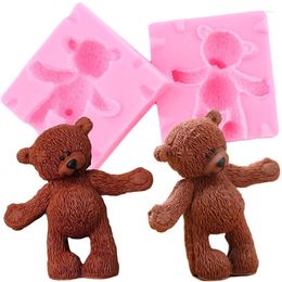 Baking Moulds Teddy Bear Silicone Mould Soap Resin Candle Chocolate Fondant Cake Decorating Tools Mousse Dessert Pastry Accessories