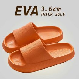 Slippers Slippers 2024 Summer Sports Shoes Womens Tick Boom Platform Slide Soft Eva ollow Unisex Sandals Casual Beach H240326M8PY