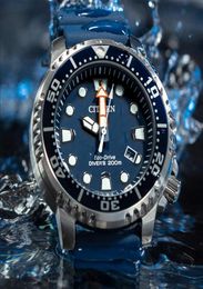 Original Sports Diving Silicone Luminous Men039s Watch BN0150 EcoDrive Fashion Watch6369950