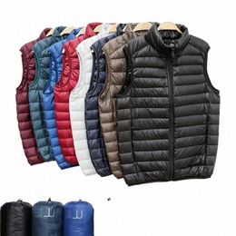 2023 New Ultra Light Sleevel Coat Down Tank Top Winter Men's Duck Down Tank Top Ultra Thin Warm Lightweight Down Coat q7Tk#