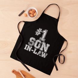 1 Son in Law Number One Sports Gift Long Sleeve TShirt Apron For Home Accessories Kitchenware Household Items 240321