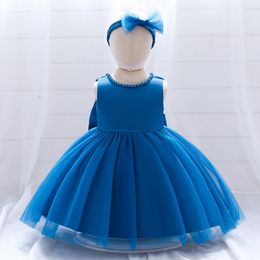 Beauty Royal Blue Black Jewel Pearls Girl's Birthday/Party Dresses Girl's Pageant Dresses Flower Girl Dresses Girls Everyday Skirts Kids' Wear SZ 2-10 D327234