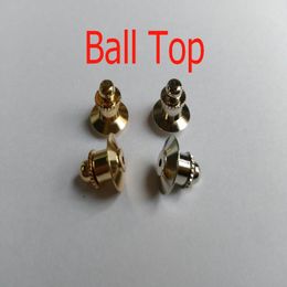 ball top locking lapel badge pin keepers backs clasp clutches savers holder Jewellery finding brooches fit military el hat club p255F