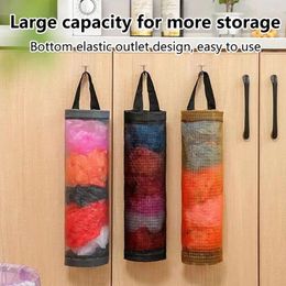 Storage Bags No-Punch Grocery Bag Holder Wall Mount Plastic Dispenser Hanging Trash Garbage Kitchen Organizer