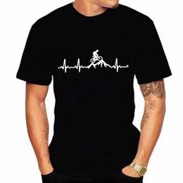 mountain Bike Heartbeat Biking Print Mens T-shirts Casual Print 2021 Summer Short Sleeves BLACK Tshirt Tees Plus Size Camiseta 34Q7#