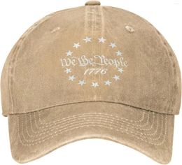 Ball Caps People 1776 Us Constitution Unisex Baseball Cap Cowboy Hat Denim Hats Dad Plain Sun Black