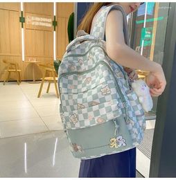 School Bags For Women Trend 2024 Large Capacity Casual Versatile Junior High Students Backpacks Kawaii Designer Bag Korea Bolsas