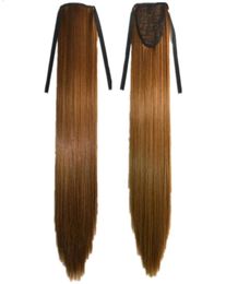 108 Synthetic Ponytail Long Straight Hair 16quot22quot Clip Ponytail Hair Extension Blonde Brown Ombre Hair Tail With Drawstr2684030