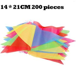 Party Decoration Triangle String Flag Multi Colour Handmade Fabric Banner Bunting Festival Pennant