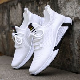 Spring and Summer Little White Flying Weaving Versatile Breathable and Odor proof Running One Step Casual Soft Sole Shock Absorbing