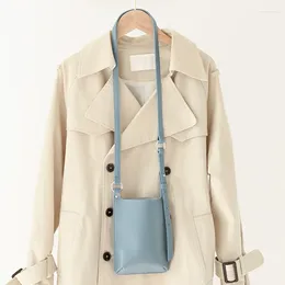Shoulder Bags Fashion Solid Soft Pu Leather Mini Messenger Bag European Candy Colors Female Casual Money Purse Wallet PHone Fanny Packs