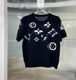 Neuigkeiten Damen-Strick-T-Shirts Pullover Luxusmarken Damen-Designer-Strick-T-Shirt
