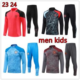 2024 2025 new soccer tracksuit HAALAND DE BRUYNE MANS CITIES GREALISH STERLING FERRAN MAHREZ FODEN training suit uniforms men kids kit sets