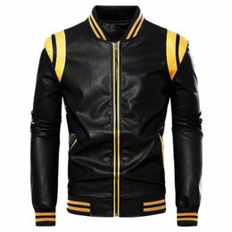 new autumn winter Motorcycle men jacket High quality brand Casual Biker Leather Jacket Male Coat Fleece Pu Overcoat US SIZE B9pz#
