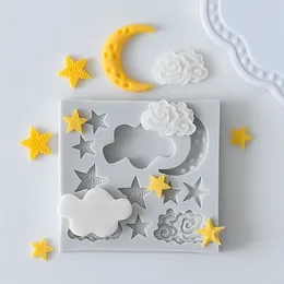 Baking Moulds Star Moon Chocolate Mold Clouds Cake Decorating Accessories For DIY Tools 1 Piece