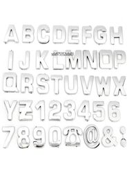 1pcs 3D DIY Chrome ABS Alphabet Letter Number Symbol Car Decal Stickers Universal For Honda/VW//Skoda/Ford/Peugeot2799860
