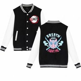 anime Dem Slayer Men Women Kyojuro Rengoku Jacket Kimetsu No Yaiba Sweatshirt Jacket Baseball Uniform Japanese Anime Cardigan p7oW#