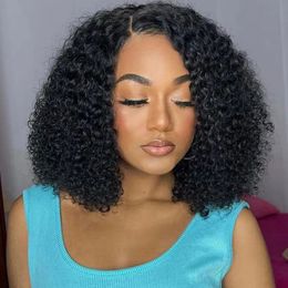 13X4 Glueless Mongolian Kinky Curly Lace Front Wigs for Women Preplucked with Baby Hair Curly 12A Human Hair Wigs Deep Curls Wig