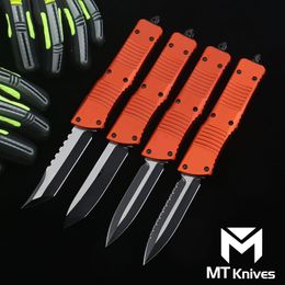 MT Production Orange CT AUTO Tactical Knife D2 Stone Wash Blade CNC Aviation Aluminium Handle Outdoor Camping Hiking EDC Pocket Knives